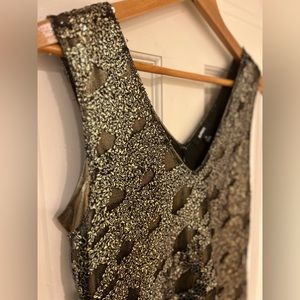 NWT Express Small Gold Sequin Short Party Dress